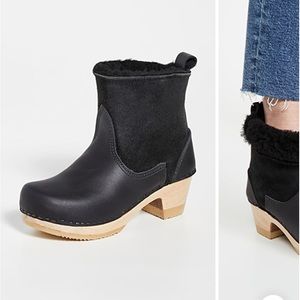 No. 6 Pull On Shearling Mid Heel Boots, size 41. 9/9.5